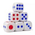 10PCS Dices 12mm Plastic White Gaming Dice Standard Six Sided Decider Birthday Parties Board Game Leisure and entertainment. 