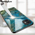 For Samsung A15 case Fashion Marble Tempered Glass Protector Soft Frame Silicon Cover For Samsung Galaxy A15 Back Cover Phone cases. 