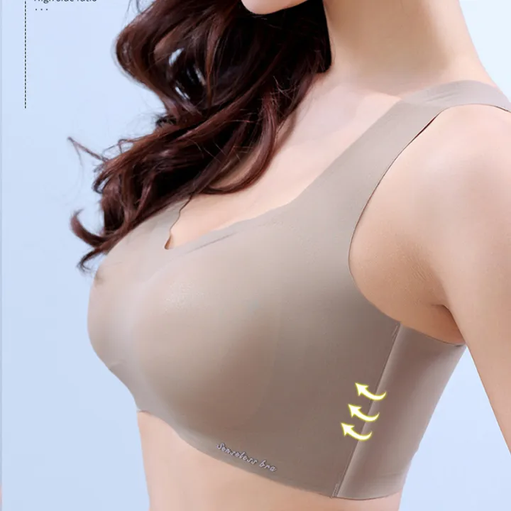 Seamless%20bra%20soft%20bra%20gathered%20bra%20summer%20bra%20thin%20bra%20women/girl%20bra%20padded%20bra%20push%20up%20bras%20-%20Image%203