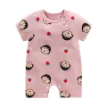 Cotton Short-Sleeved Jumpsuit for Baby Boys and Girls. 