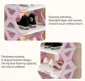 4 Layer Folding Shoe Rack four tier collapsible multi-layer organizer space saving portable easy-assembl use for home. 