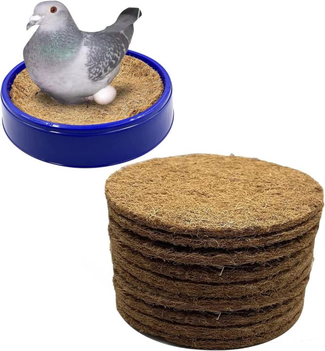 🐦 2 PCS Coconut Fiber Pigeon Nest Pads – Bird Breeding & Egg Laying ...