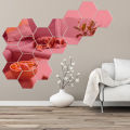 1/10/30pcs Hexagon Mirror Sticker 3D Mirror Acrylic Wall Stickers Self Adhesive Decals DIY Home Decor. 