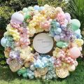 120-Piece Pastel Rainbow Balloon Garland Set – DIY Party Kit. 