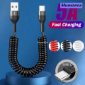 Muswanna Hypoxiae Accessories xiaomi samsung oid phone fast charging cable car e c dataProfesional Luxury 5A Typ line spring retractable fast USB C charging cable for android. 