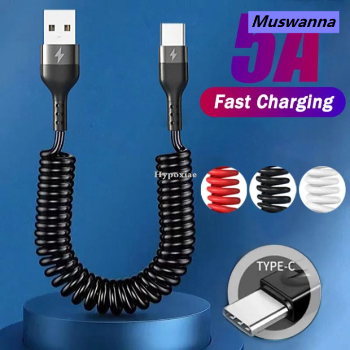 Muswanna%20Hypoxiae%20Accessories%20xiaomi%20samsung%20oid%20phone%20fast%20charging%20cable%20car%20e%20c%20dataProfesional%20Luxury%205A%20Typ%20line%20spring%20retractable%20fast%20USB%20C%20charging%20cable%20for%20android%20-%20Image%202