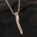Simple Hip Hop Alloy Men Rectangle Boys Spiral Necklace Clavicle Chain Pendant Necklace Fashion Jewelry. 