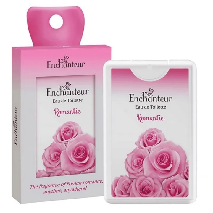 Enchanteur HANDBAG Eau de Toilette 18ml - Romantic + Free gift splash picnic wet tissue pack