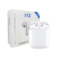 OriginaI i12 Airpods TWS Full Set With Box 5.3 Bluetooth Wireless Touch Control Android And iOS Support White Color Earbuds. 
