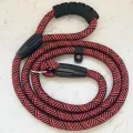 Heavy Duty Pet Big Dog Leash with Adjustable Slip Collar, Walking Training Leash ,Dog Nylon Rope for Medium Big Dogs Husky, Golden Retriever, Labrador, Chow Chow. 