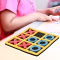 【LuxeGlow】3pcs Tic Tac Toe Cognitive Learning Toys OX Chess Puzzle Board Game for Party. 