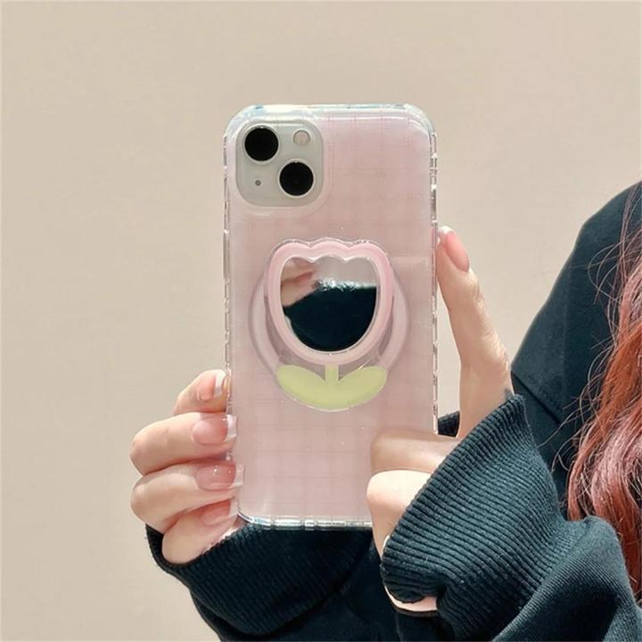 Girl%20iPhone%20Holder%20Ring%20Finger%20Phone%20Holder%20for%20Applicable%20Foldable%20Mirror%20Tulip%20Cute%20Korean%20INS%20Pink%20MagsafeGriptok%20Support%2016%20Stands%20-%20Image%205