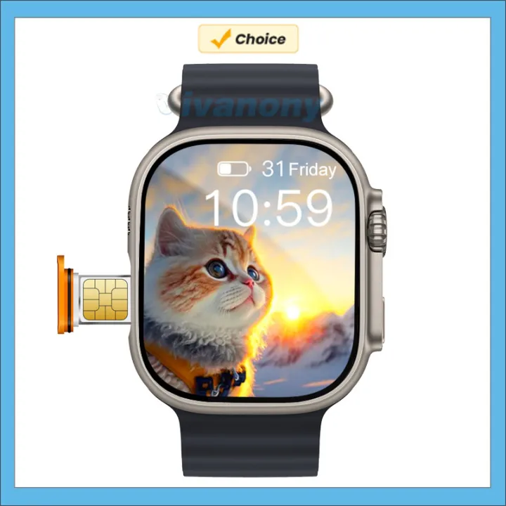 D800 Ultra 4G Call Smart Watch With Remote notifier Weather 2.12 inch ...
