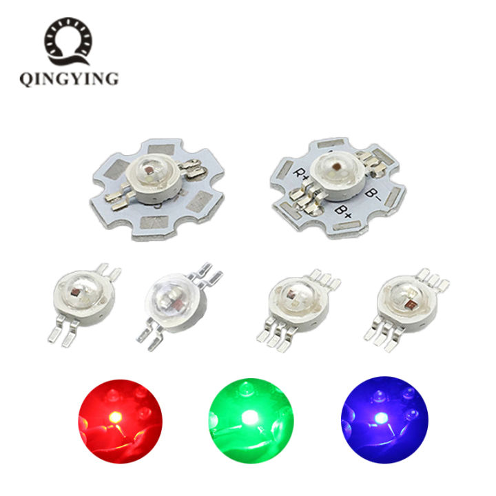 【TopazTrove】5pcs-20pcs 1W 3W LED RGB High power LED Lamp bulb 4pin 6pin 30mil 45mil Red Green Blue Chip stage lamp chips Excellent Quality