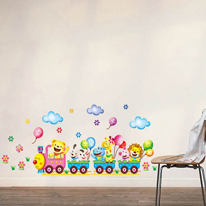 Animals%20DIY%20Train%20Wall%20Sticker%20for%20Kids%20Baby%20Room%20Nursery%20Home%20Decor%20Mural%20Art%20SEVICH%20-%20Image%204