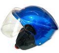 Blue shine Half Helmets. 
