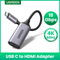 Ugreen USB C HDMI Cable Type C to HDMI Thunderbolt 3 Adapter for MacBook Samsung Galaxy S10/S9 Huawei Mate 20 P20 Pro USB-C HDMI. 