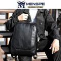 MENSPE Men Backpack Laptop Backpack PU Leather Business Travel Backpack College Fashion Backpack Casual Backpack Anti Theft Back Pack School Bag Accommodates 15inch Notebook. 