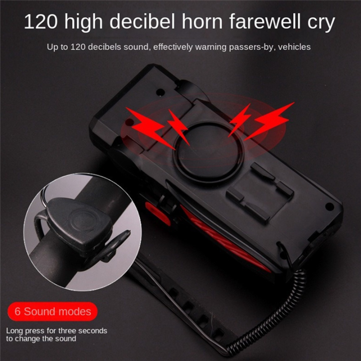 Usb%20Rechargeable%20Bike%20Headlight%20120%20Decibels%20Multi-Function%20Bicycle%20Front%20Light%20Horn%20and%20Bank%20Frontlight%20for%20Outdoor%20Cycling%20Green%20-%20Image%206