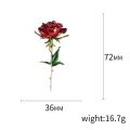 Cute Rose Flower Enamel Brooch Woman Party Wedding Costume Metal Flower Accessory Brooches Gift. 