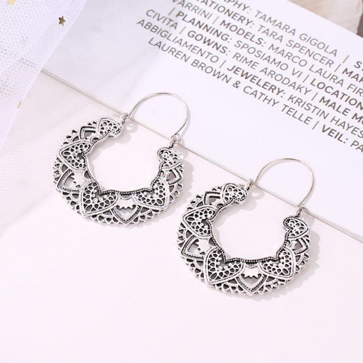 1%20Pair%20Flower%20Shape%20Hollow%20Drop%20Earrings%20Alloy%20Geometrical%20Piercing%20Women%20Dangle%20Earrings%20Fashion%20Jewelry%20-%20Image%203
