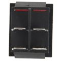 4X Red Light 4 Pin DPST ON/OFF Snap in Rocker Switch 15A/250V 20A/125V AC 28X22mm. 