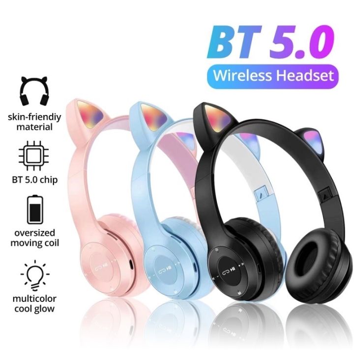P47M%20Cute%20Fashion%20Cat%20Ears%20Wireless%20Headphones%20Flash%20Light%20LED%20RGB%20Gaming%20Bluetooth%20Headset%20For%20Girl%20Kids%20Foldable%20Earphones%20Gift%20P47%20PRM%20-%20Image%207