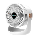 JDXHLAU Household Table USB Rechargeable Air Circulation Electric Fan 2400MAh Battery Wall Mountable Cooling Ventilator Fan A. 