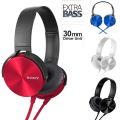 MDR-XB450AP On-Ear EXTRA BASS Headphones with Mic (Red, Gold White, Blue, Black). 