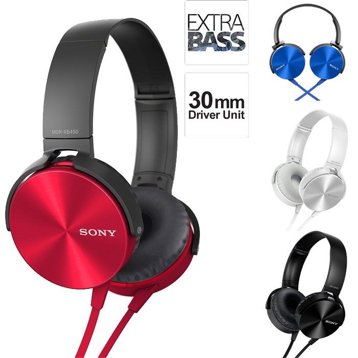 Mdr Xb450ap Sony Headset Red Mdr Xb450ap Headset Sony Extra Bass