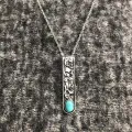 Western Design Cow Ear Tag Embossed Floral Turquoise Stone Dots Pendant Choker Necklaces for Women Cowgirl Neck Jewelry Gift. 