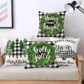 Christmas Tree Garland Truck Buffalo Plaid Pillowcase for Festive Home Decor Southeast Asian Buyers. 