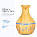 Aroma Diffuser 300ML Aromatherapy Essential Oil Diffuser Air Humidifier Purifier Vase Shape Mist Maker with LED Lights for Home & Office. 