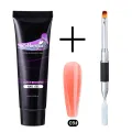 Monja 2 Pcs/Set 10 Styles Nail Art Set Acrylic Gel Dual End Painting Brush UV Gel Nail Extension Building DIY Manicure Tool Kits. 