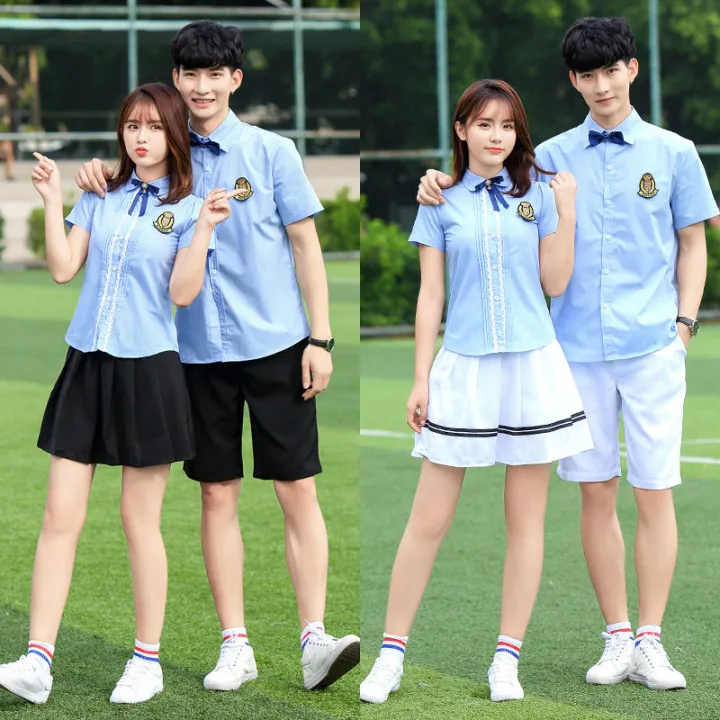 Korean%20Style%20School%20Uniform%20Suit%20Female%20Student%20Clothes%20Spring%20and%20Summer%20Short%20Sleeves%20College%20Style%20Junior%20High%20School%20Student%20Two-Piece%20Suit%20British%20Style%20Sportswear%20-%20Image%204