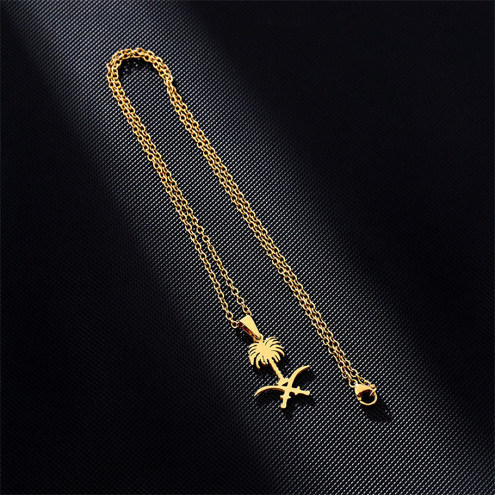 Saudi%20Arabia%20National%20Emblem%20Symbol%20Pendant%20Necklace%20Kingdom%20of%20Saudi%20Arabia%20Badge%20Charm%20Jewelry%20Titanium%20Steel%20Arab%20Accessory%20-%20Image%203