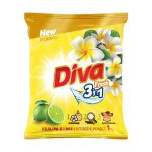 Diva Fresh Araliya & Lime Detergent Powder 1Kg