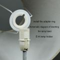 【Miga Plaza】 E27 to E14 Lamp Shade Reducing Rings Plastic Buckle. White Lampshade Ring Adapter High Quality Lamp Shade Accessories Bulb Holder Home. 