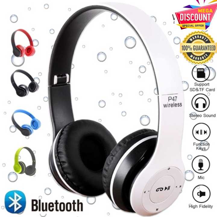 P47%20Bluetooth%204.1%20Headphone%20Wireless%20Headband%20Earphone%20Hands%20Free%20Music%20Headset%20With%20MF/TF%20&%20AUX%20ports%20,%20P47%20Cat%20Ears%20-%20Image%202