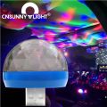 LED Car USB Atmosphere Light DJ RGB Mini Colorful Music Sound Lamp USB-C Phone Surface for Festival Party Karaoke-White with USB C. 