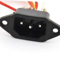 Rice Cooker Universal Three Wire Power Socket Plug With Fuse (Black). 