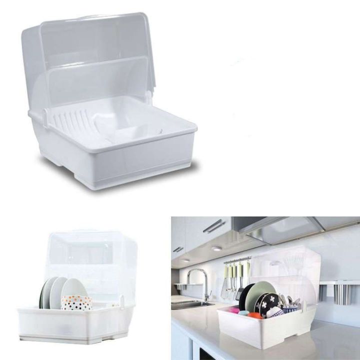 Plate%20Rack%20Dish%20Rack%20with%20Lid%20Cover%20kitchen%20storage%20ware%20-%20Image%203
