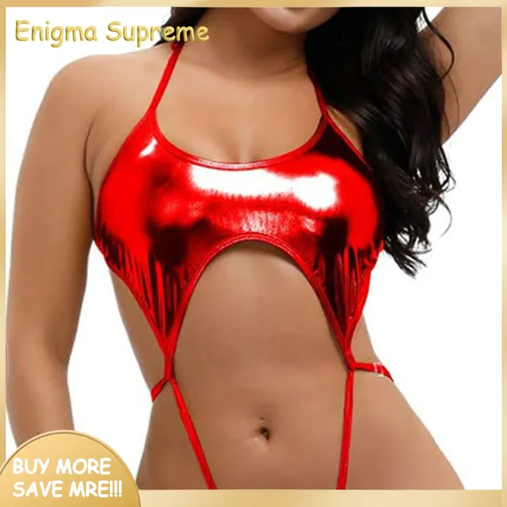 Enigma-%20Women%20Navel%20Revealing%20Monokini%20Stylish%20Halter%20Monokini%20Swimsuit%20with%20Glossy%20Finish%20Backless%20Design%20One-piece%20Bikini%20for%20Beach%20Babes%20Women%20Monokini%20with%20Belly%20Cutout%20Design%20-%20Image%203