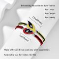 fashionable  Deadpool And Wolverine Best Friend Heart Pendant String Bracelet BFF Friendship Matching Necklace Gifts For Boy Girls Kids. 