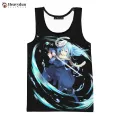 Hot game rimuru pest fashion summer Men tank tops sleeveless spring Harajuku personality 3D printed beach tops tees 6XL. 