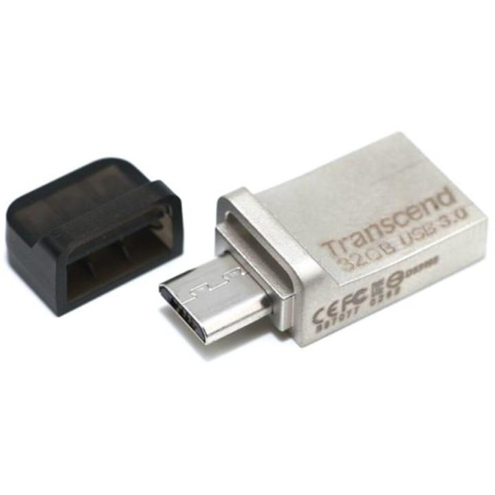Transend 32 Gb,Jf880, Otg Usb 3.0 Silver - Grey