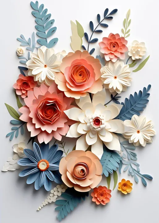 Ornament%20Picture%20Home%20Decoration%20Daisy%20Rose%20Lily%203D%20Paper%20Cut%20Art%20Flower%20Painting%20Poster%20Tulip%20Sunflower%20Canvas%20Painting%20Wall%20Art%20-%20Image%207