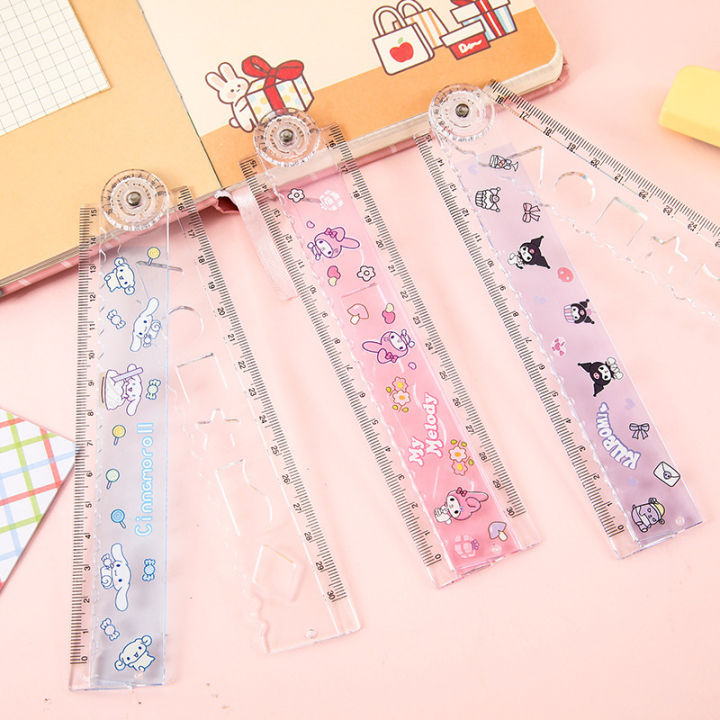 Acrylic transparent ruler with high appearance value Sanrio primary ...