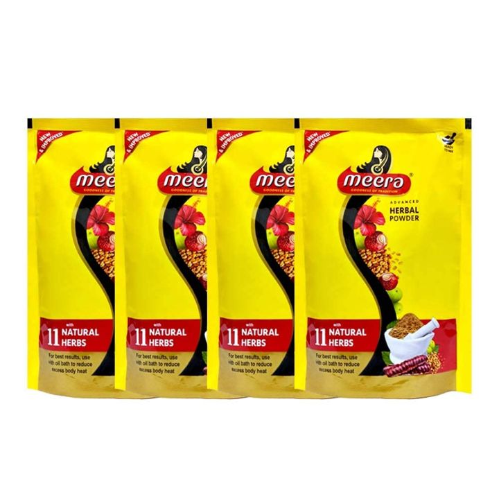 Meera Herbal Hairwash Powder, With 11 Naturals Herbs,Advance Herbal Powder for Hairfall Protection & Strong and Healthy Hair,Fragrance Free,For Men and Women, 80g SAM