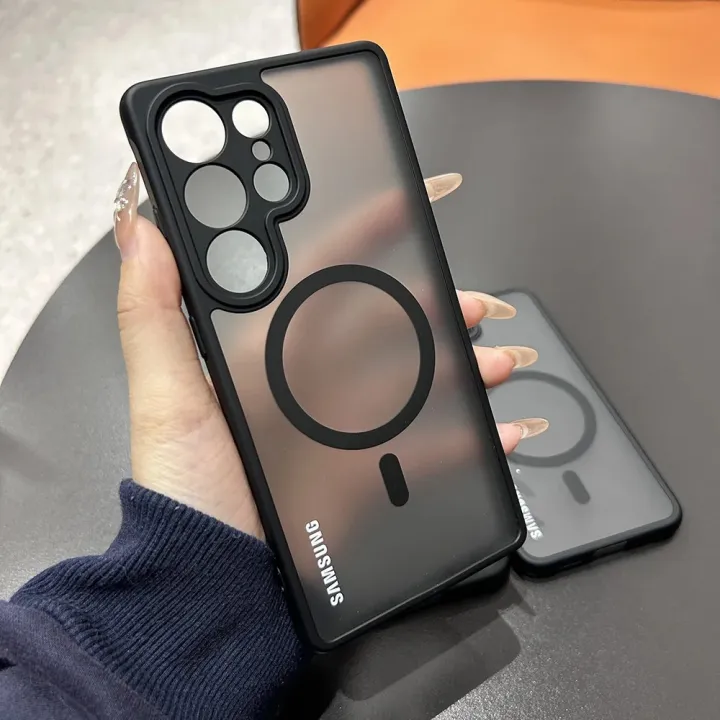 Samsung%20Galaxy%20S25%20S24%20S23%20S22%20Ultra%20Plus%20FE%20A%2056%2036%20A55%2035%20Case%20Wireless%20Magnetic%20Charging%20For%20Magsafe%20Charger%20MatteClear%20Cover%20-%20Image%205